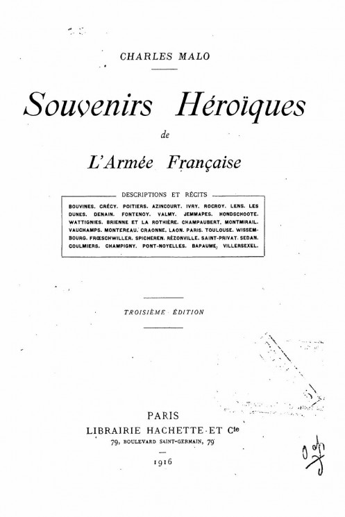 Souvenirs heroiques de l'armee francaise. 3 edition