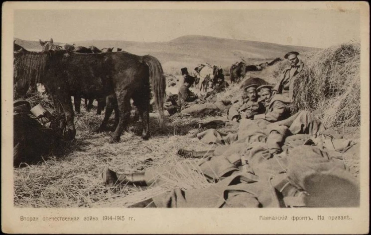 Вторая отечественная война 1914-1915 гг. Кавказский фронт. На привале