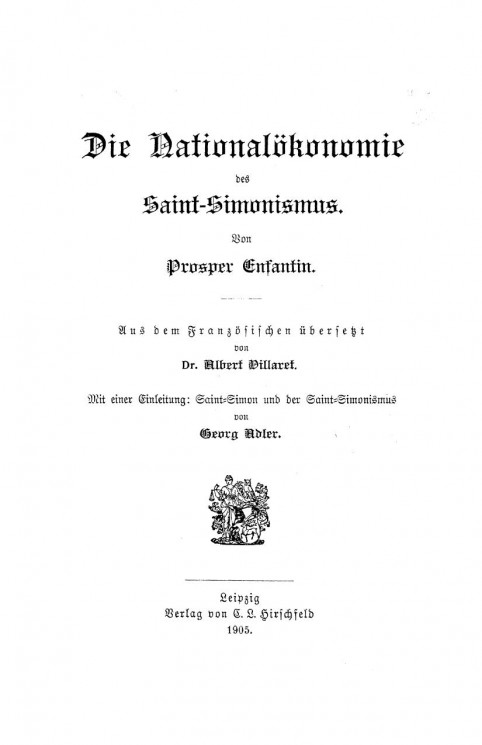 Die Nationalökonomie des Saint-Simonismus