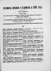 Ведомость справок о судимости, издаваемая министерством юстиции за 1901 год. Часть 1. Книга 5