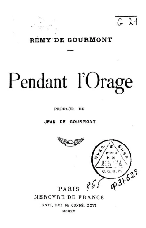 Pendant l'orage