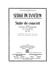 Концертная сюита для скрипки и оркестра в пяти частях. Соч. 28. Партитура