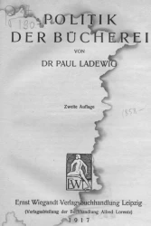 Politik der Bucherei. 2 Auflage