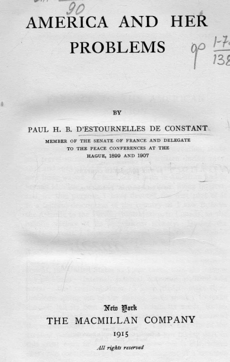 America and her problems