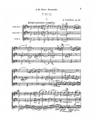 Trio (D-dur) pour 2 violons et alto en 4 parties. Op. 21