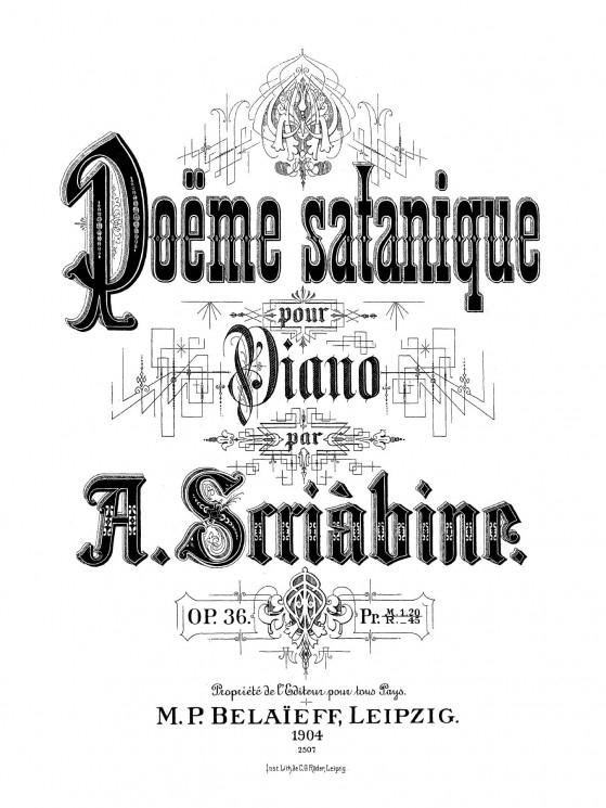 Poème satanique pour piano. Op. 36