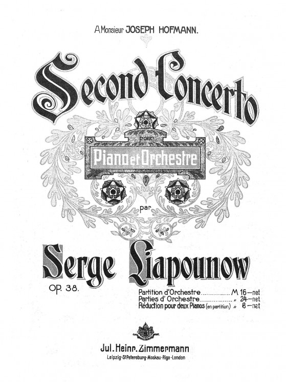 Second concerto pour piano et orchestre. Op. 38. Reduction pour 2 pianos (en partition)