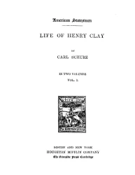 American statesman. Life of Henry Clay. Vol. 1