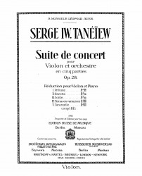 Suite de concert pour violon et orchestre en cinq parties. Op. 28