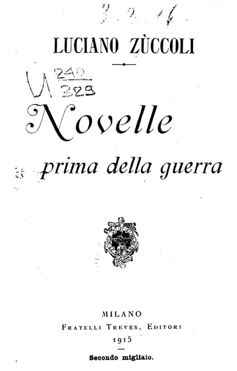 Novelle prima della guerra