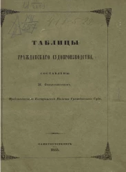 Таблицы гражданского судопроизводства