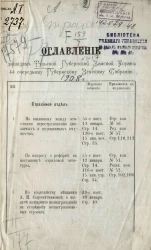 Страховой отдел, № 1-17. Доклады Тульской губернской земской управы 44 очередному Губернскому земскому собранию
