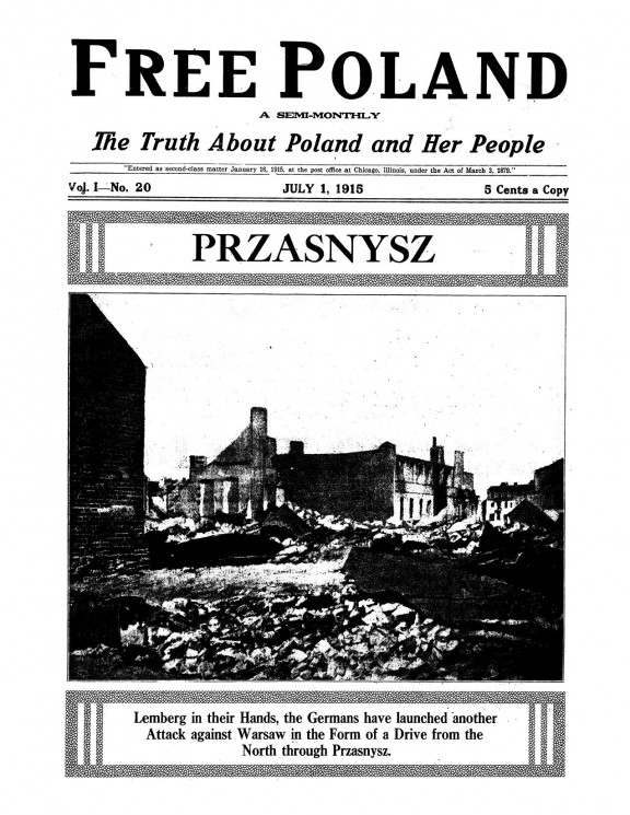 Free Poland. A semi-monthly. The truth about Poland and her people. Vol. 1. №№ 20-24