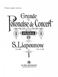 Grande polonaise de concert pour le piano. Op. 55