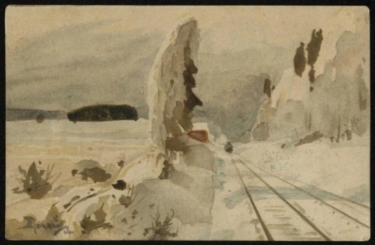 Железная дорога Пейзаж. Открытое письмо