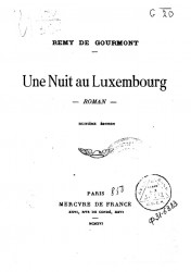 Une nuit au Luxembourg. Roman. 8 edition