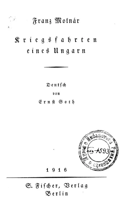 Kriegsfahrten eines Ungarn