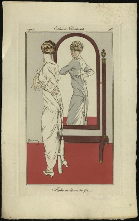Costumes Parisiens, 1913, 98. Robe de linon de fil