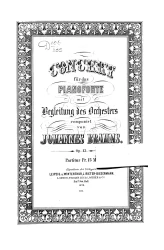 Concert für das Pianoforte mit Begleitung des Orchesters. Op. 15. Partitur Pr.15M