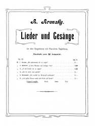 Lieder und Gesänge für eine Singstimme mit Pianoforte Begleitung. Op. 10