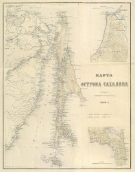 Карта острова Сахалина 1885 года