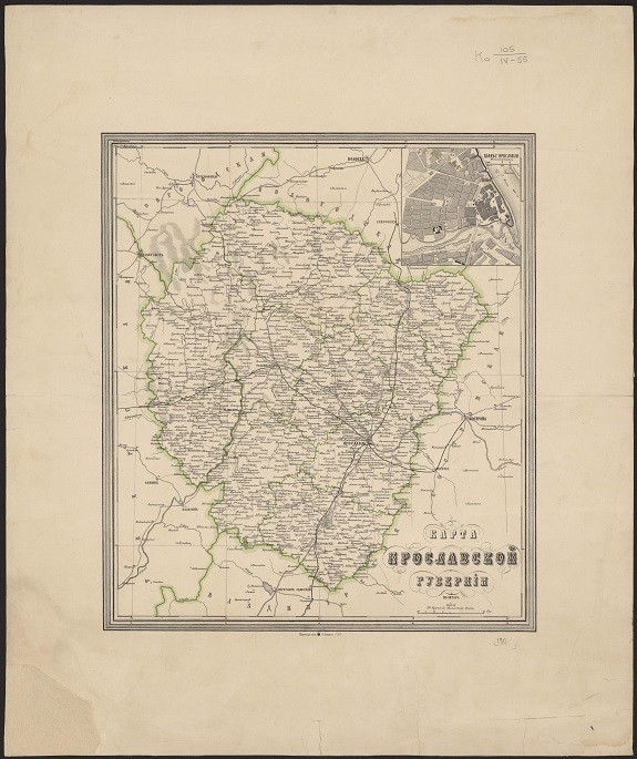 Карта Ярославской губернии