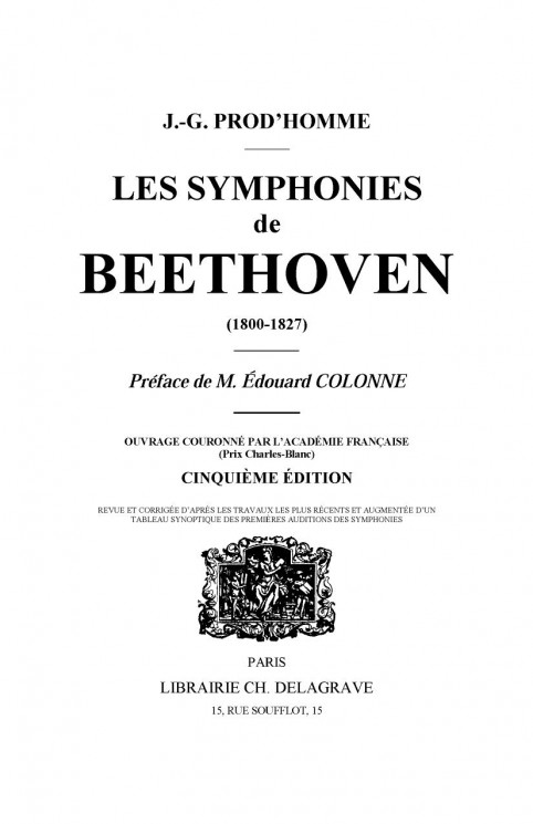 Les Symphonies de Beethoven (1800-1827)