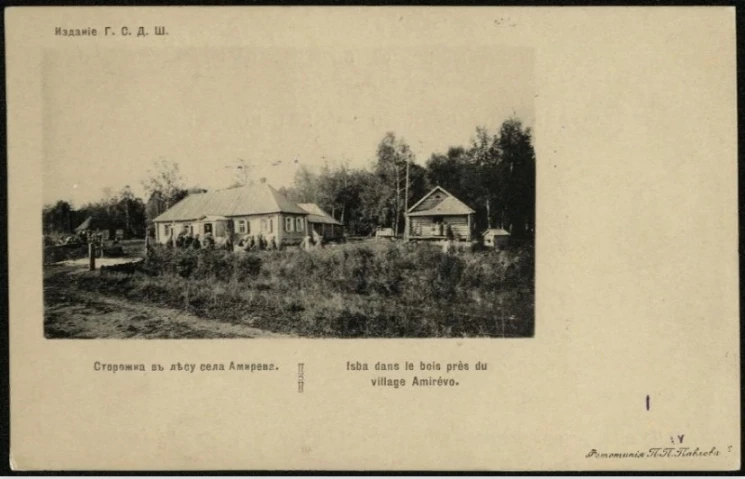 Сторожка в лесу села Амирева. Открытое письмо
