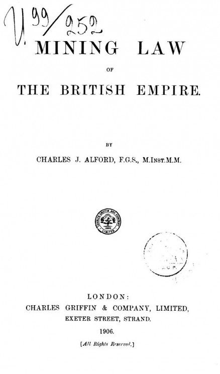 Mining law of the British Empire