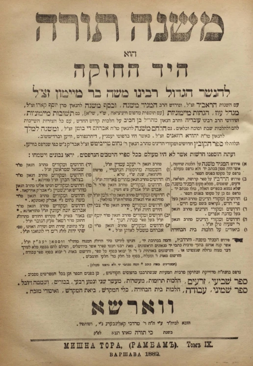 Мишна Тора, (Рамбам). Том 9. Издание 19. Кодекс религиозных законов, составленный на основе талмудического права. Том 9